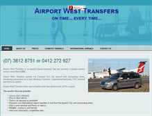 Tablet Screenshot of airportwesttransfers.com.au